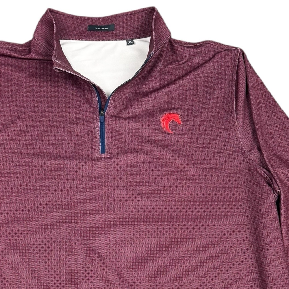 Turtleson Nate Quarter 1/4 Zip Golf Pullover Performance Mens XL Horse Logo